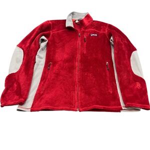 Patagonia R3 Fleece Jacket Womens L Red Gray‎ Full Zip High Pile Regulator
